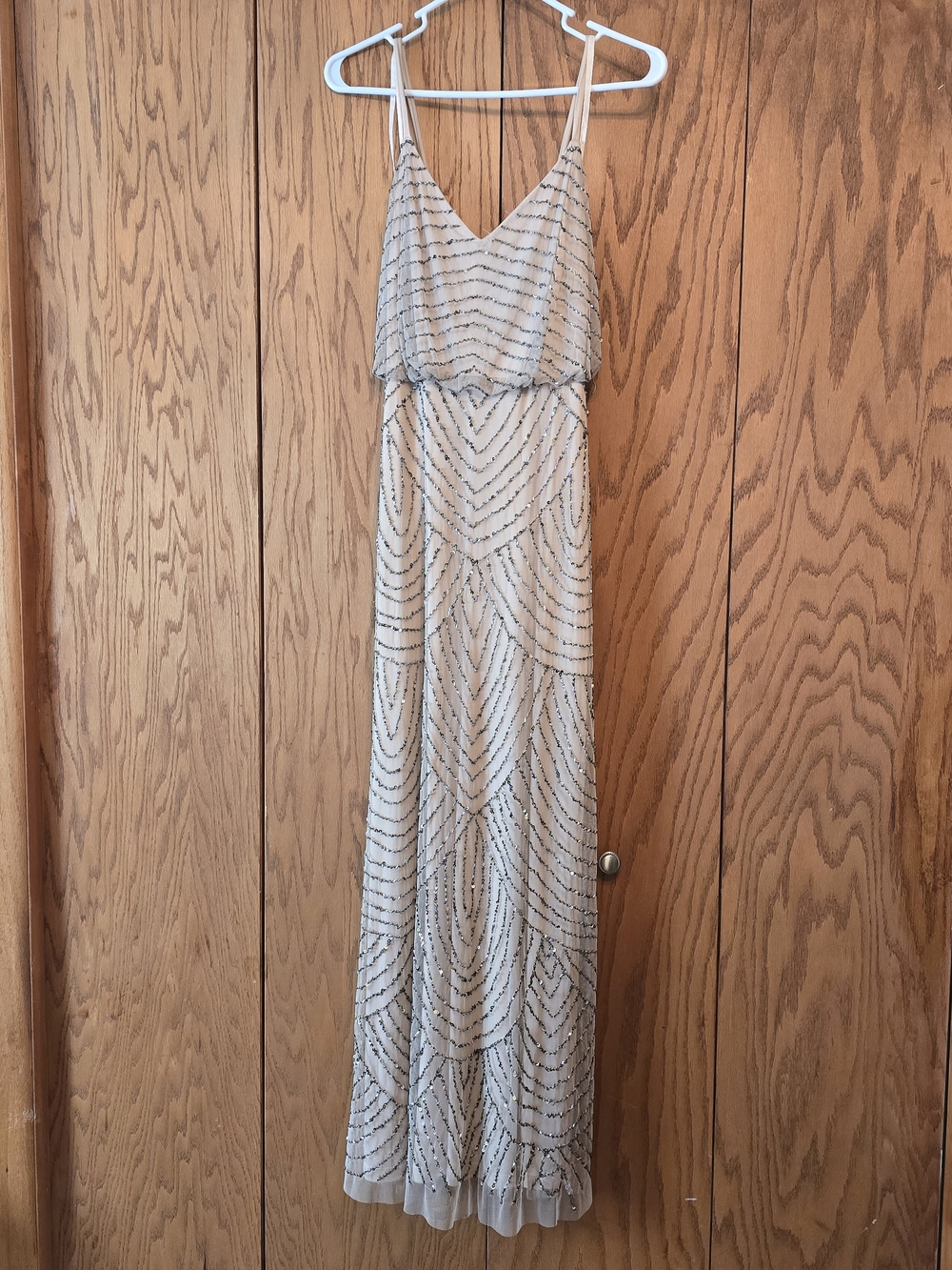Adrianna Papell Beaded Maxi Dress